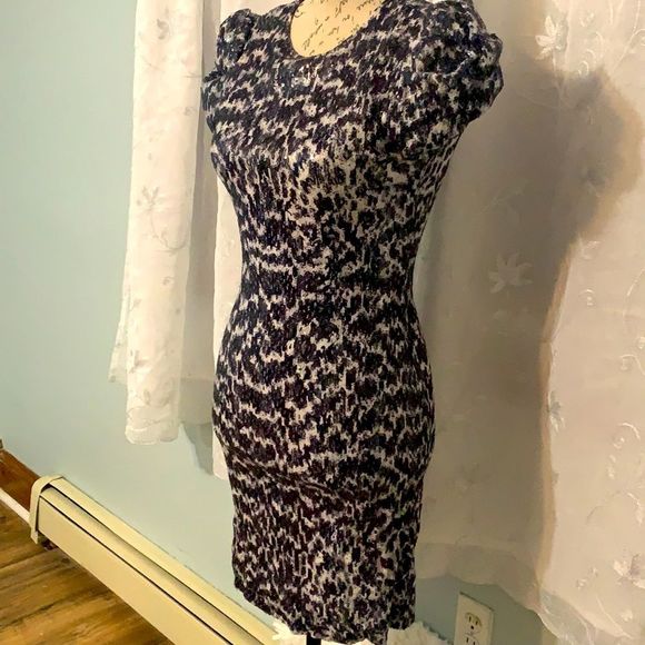 Michael Kors | Dark blue and white sequin dress | XXS - Picture 5 of 7